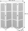 A four-panel room divider with dimensions indicated. Náhled obrázku produktu
