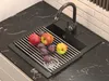 Sinkwell Dřez Dřez Černá žula Stojící kuchyňská baterie Náhled obrázku produktu 2