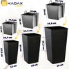 A diagram showing different sizes of black KADAX garden planters with dimensions labeled. Anteprima dell’immagine prodotto