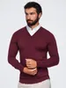 Sweter męski OMBRE OM-SWSW-0102 KASZTANOWATY rozmiar: XL Podgląd zdjęcia produktu 10