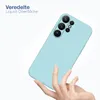 A hand holding a light blue phone case. Produktbild-Vorschau