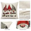 Weihnachtskissenbezüge 4er Set 45x45 cm aus Leinenstoff, Produktbild-Vorschau 3