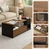 Puluomis Table basse avec niche pour chat, table basse avec Voir les images du produit 5