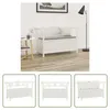 The Living Store Sitzbank Weiß 107x45x75,5 cm Massivholz Produktbild-Vorschau 1