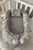 Jaju Baby Babynestchen mit Kopfkissen Baumwolle Panda Grau Produktbild-Vorschau 1