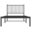 vidaXL Postel s čelem kovová černá 90x200 cm Náhled obrázku produktu 3