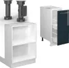 Kücheninsel Vicco Fame-Line Dunkelblau Hochglanz 90 cm mit Produktbild-Vorschau 5