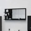 vidaXL Specchio da bagno nero 90x10,5x45 cm Materiale a Anteprima dell’immagine prodotto 2
