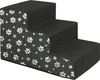 A three-step pet stair with a paw print pattern on the side. Produktbild-Vorschau