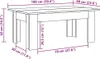 vidaXL Konferenční stolek Concrete Grey 100x60x42 cm Náhled obrázku produktu 6