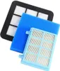 Three different types of vacuum cleaner filters are arranged on a white background. Produktbild-Vorschau