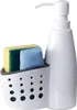 Butelka dozująca 2 w 1 na detergent i gąbkę, biała, Podgląd zdjęcia produktu 12