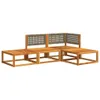 vidaXL 4-tlg. Gartensofa-Set mit Kissen Holz Akazie & Produktbild-Vorschau 3