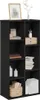 vidaXL Bücherregal Schwarz Eichen-Optik 50 x 25 x 102 cm Produktbild-Vorschau 3