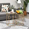 HOMCOM Tables gigognes Lot de 2 Tables Basses Rondes Design Voir les images du produit 13