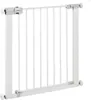 A white metal safety gate is shown against a white background. Produktbild-Vorschau