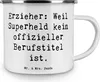 Mr. & Mrs. Panda Pott Spruch Erzieher Superheld - Weiß - Produktbild-Vorschau 3