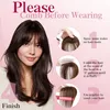Clip-in pony van echt haar, dunne, donkerbruine pony, 10 Productafbeelding-voorbeeld 7
