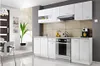 A modern white kitchen with a built-in oven, sink, and cabinets. Náhled obrázku produktu