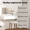 vidaXL Toaletní stolek se zásuvkami Bílý 83 x 40 x 70 cm Náhled obrázku produktu 2
