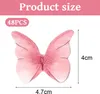 48 Stück Rosa Schmetterlings Tortendeko, Schmetterling Deko Produktbild-Vorschau 3