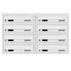 8-fach Briefkastenanlage Grau Ral 7035, 25 cm Tiefe, 8er Produktbild-Vorschau 2