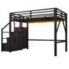 Letto a castello Flieks 140x200 cm con armadio e vani Anteprima dell’immagine prodotto 10