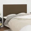 vidaXL Čelo postele tmavohnedé 200 x 5 x 118/128 cm látka Náhľad obrázku produktu 2