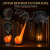 Drachen Deko 3D-Druck feuerspeiend – Flügel 20cm, schwarz, Produktbild-Vorschau 6