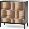 Commode Vicco Eliza noir/chêne 80x81.2cm avec 3 tiroirs, Voir les images du produit 1