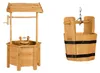 Relaxdays Dekobrunnen Garten Holz, Rolle, Eimer, HxBxT: 82 Produktbild-Vorschau 6