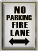 vianmo Blechschild 40x30 cm No Parking fire lane left right Produktbild-Vorschau 1