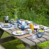 Bo-Camp 16 pcs. set de vaisselle Mix & Match Mélamine bleu Voir les images du produit 11