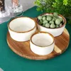 Excellent Houseware | Serviertablett Set - 4 Teile - Holz - Produktbild-Vorschau 5