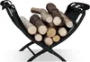 relaxdays Kaminholzkorb 40,0 l schwarz 43,5 x 32,0 x 32,0 Produktbild-Vorschau 1
