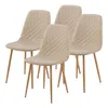 Four light brown dining chairs are arranged in a group against a white background. Náhľad obrázku produktu