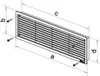 Kratka wentylacyjna drzwi VMD, 500 x 90 mm, 2 szt., brązowa Podgląd zdjęcia produktu 1