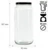 Glazen pot van 1000 ml Productafbeelding-voorbeeld 2