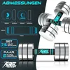 RE:SPORT® 2er Hanteln Set aus massivem Stahl Türkis 2 x Produktbild-Vorschau 2
