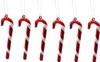 6  er Set Zuckerstangen rot weiss Glas Christbaumschmuck Produktbild-Vorschau 1