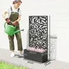 Hochbeet mit Sichtschutzpaneel, Rankengitter, Metall, Produktbild-Vorschau 3