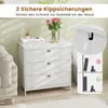 COSTWAY 3-Schubladen-Kommode, Aufbewahrungsschrank mit Produktbild-Vorschau 4