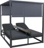 Aluminiowy leżak ogrodowy HWC-P81, leżak Daybed, tapicerka Podgląd zdjęcia produktu 5