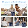 Collage of images showing a couple picnicking, a woman working at a desk, and a family relaxing on a couch, all with a water filter pitcher. Podgląd zdjęcia produktu