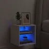vidaXL Armoire TV murale avec lampes LED blanc 30x28,5x30 Voir les images du produit 3