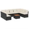 The Living Store 10-tlg. Garten-Sofagarnitur mit Kissen Produktbild-Vorschau 3