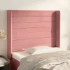 vidaXL Kopfteil mit Ohren Rosa 103x16x118/128 cm Samt - Produktbild-Vorschau 1