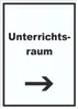 Unterrichtsraum Schild mit Text Richtungspfeil rechts Produktbild-Vorschau 1