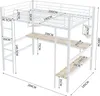 MODFU Hochbett Kinderbett 140x200cm mit Rausfallschutz, Produktbild-Vorschau 7