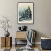 Gerahmtes Poster - Schwarzer Rahmen - Schnee Fichten Wald - Produktbild-Vorschau 7